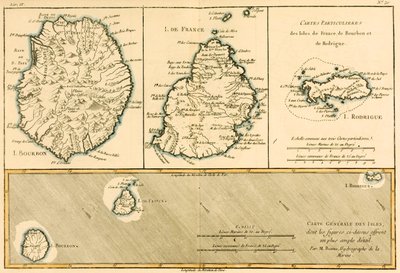 De Eilanden Rodriguez, Isle de France en Bourbon, uit 